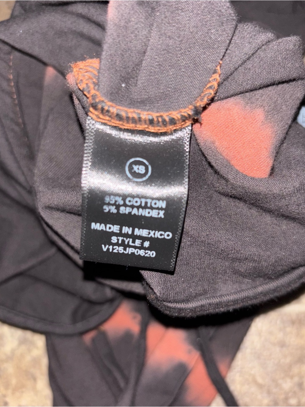 Kasey Tie Dye Halter Capri Leg Jumpsuit -  Black/Rust - Picture 5 of 9